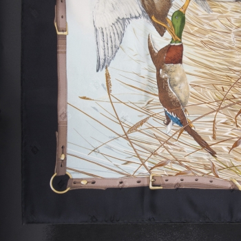 Foulard with Duck Theme, 90 x 90 cm